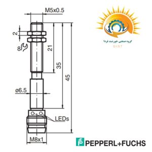 ابعاد سنسور NBB0,8-5GM25-E2-V3