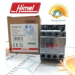نمای جلو کنتاکتور 9 آمپر هیمل مدل HDC30911M7 کنار جعبه بسته‌بندی اصلی