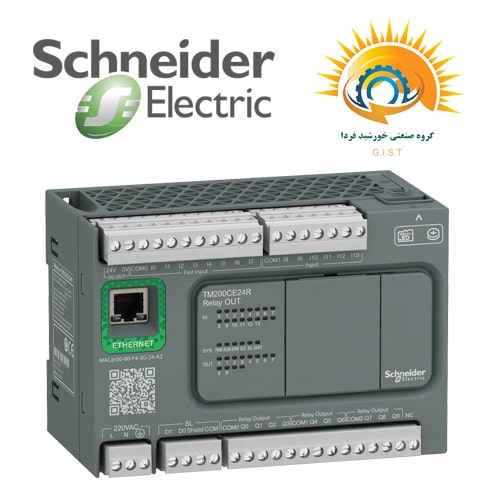 نمای کلی پی ال سی اشنایدر مدل TM200CE24R سری Modicon M200