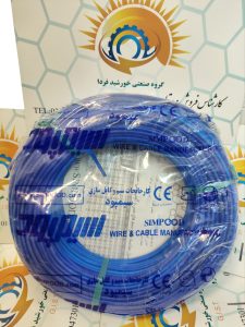 نمای پشت سیم افشان 4×1 سیمپود به حالت ایستاده از زاویه متفاوت با عایق PVC و هادی مسی