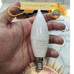 لامپ شمعی اشکی زانیس 8 وات پایه E14 در دست