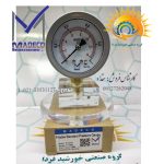 مانومتر و گیج فشار مدکو مدل PI52T4 رنج ۰ تا ۱ بار روی کارتن بسته‌بندی