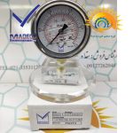 پرشر گیج ۰ تا ۲.۵ بار مدکو مدل PI52T4 روی جعبه بسته‌بندی اصلی با ضمانت اصالت