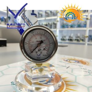 نمای کلی گیج فشار مدکو صفحه ۶ سانت رنج ۰ تا ۲.۵ بار مدل PI52T4 گروه صنعتی خورشید فردا