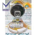 نمای ایستاده از پشت قاب استیل گیج فشار ۶۰ بار مدکو مدل PI52T4