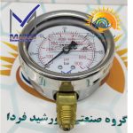 پورت اتصال برنجی رزوه ۱/۴ اینچ BSP از زیر در گیج فشار ۶۰ بار مدکو مدل PI52T4