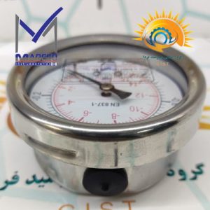 نمای خوابیده از بالا گیج فشار وکیوم مدکو صفحه ۶ سانت مدل PI52T4 با بدنه استیل مقاوم